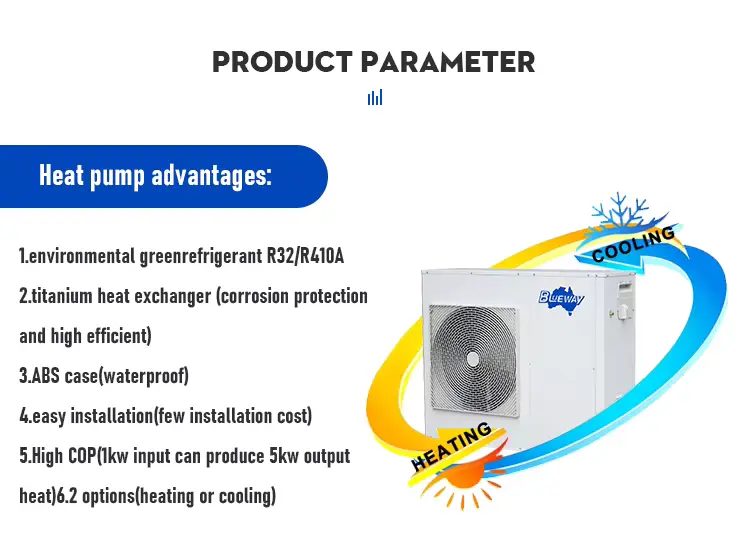 Factory Direct Supplier Air To Water Swimming Pool Heat Pump In Stock Sale